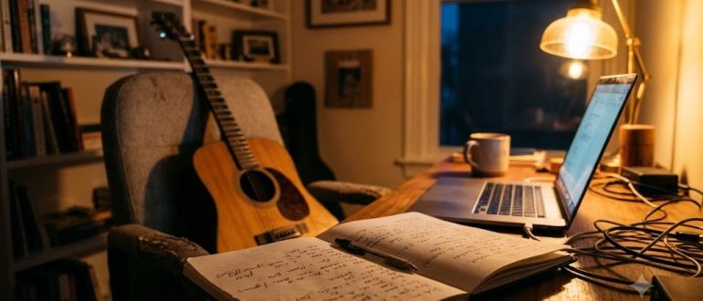 Как написать песню с ИИ: рифма, припев и аккорды за вечер