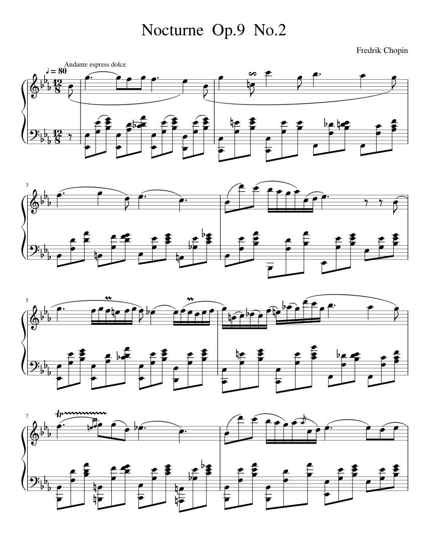 Nocturne in e flat major op 9. Шопен Ноктюрн ОП 9 номер 2. Фредерик Шопен Nocturne in e-Flat Major, op. 9 No. 2. Nocturne no.2 in e Flat, op.9 no.2 Фридерик Шопен Ноты. Nocturne op. 9-2 Шопен Ноты для фортепиано.