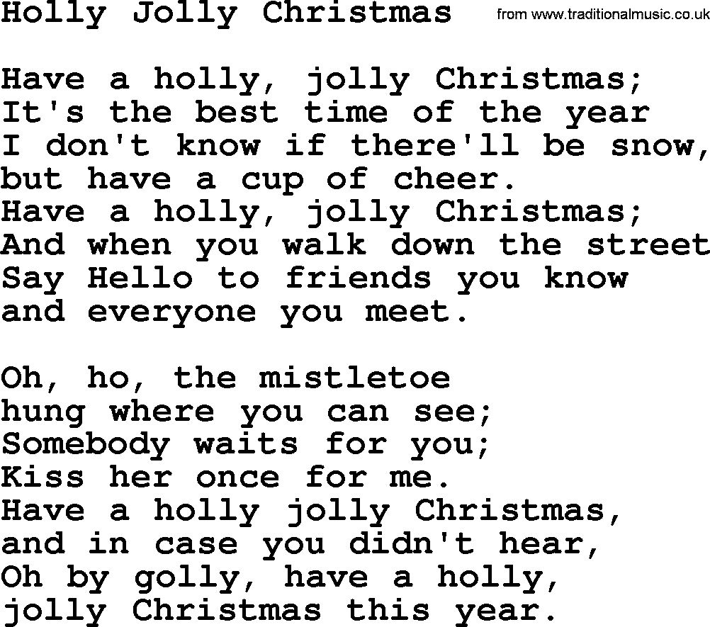 Holly jolly christmas - michael bublé - текст песни и перевод слов, слушать онлайн бесплатно | t4k