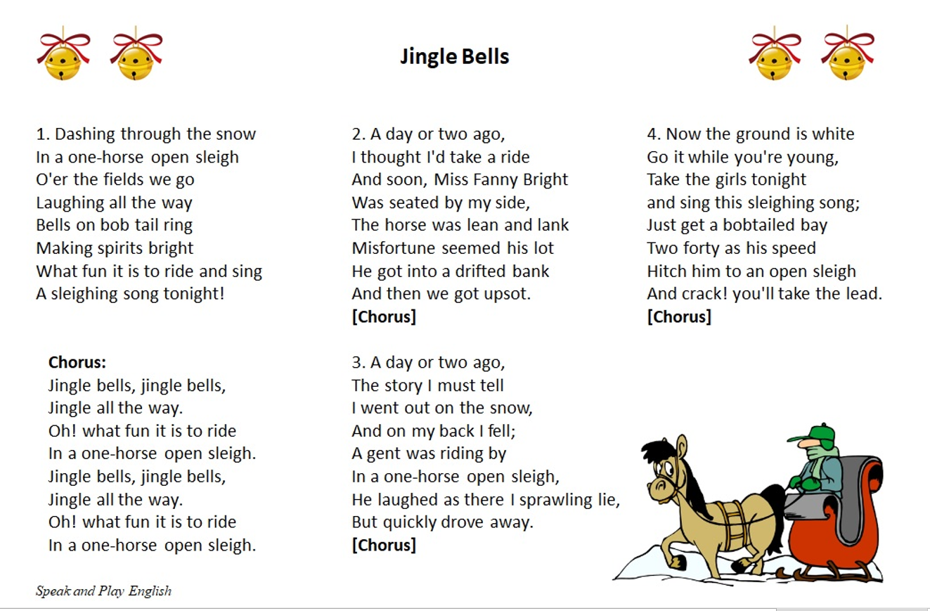 Английская песня игрушка. Jingle Bells текст. Песня на английском текст. Песенки на английском текст. Jingle Bells текст на английском.