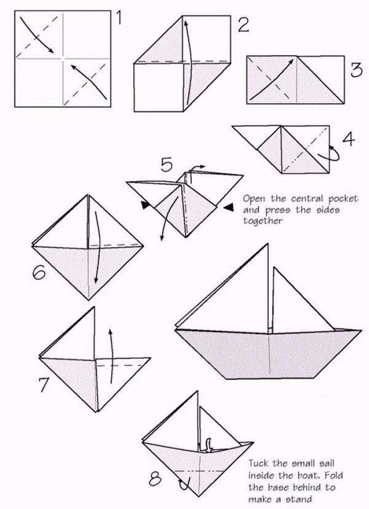 Как сделать кораблик из бумаги: 7 лучших схем