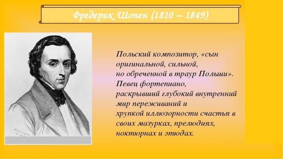 Презентация на тему биография шопена