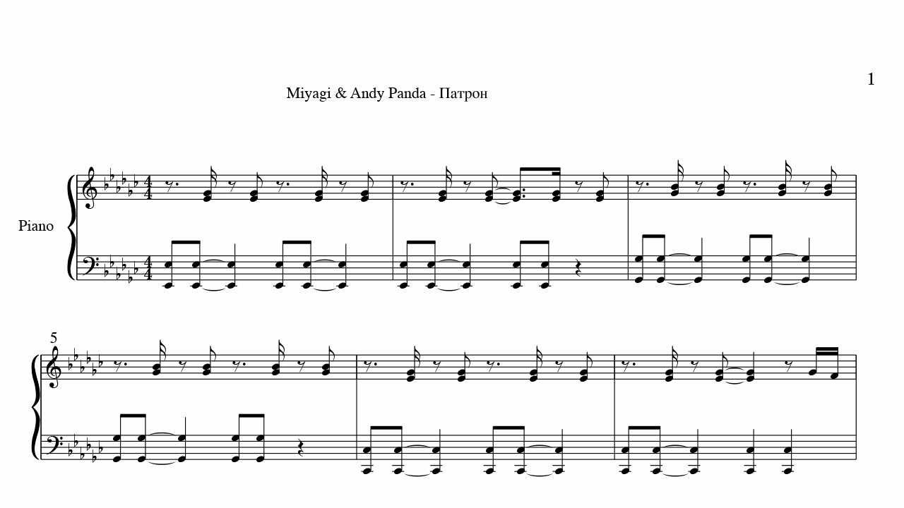 Miyagi andy panda текст песни. Патрон мияги Ноты для фортепиано. Ноты для фортепиано мияги и Эндшпиль. Мияги патрон табы. Мияги и Энди Панда патрон.
