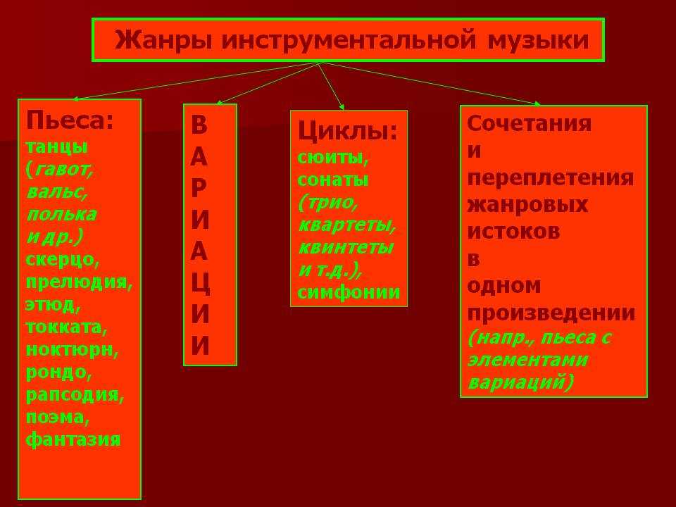 Жанровое разнообразие музыки. Жанровое разнообразие музыки
